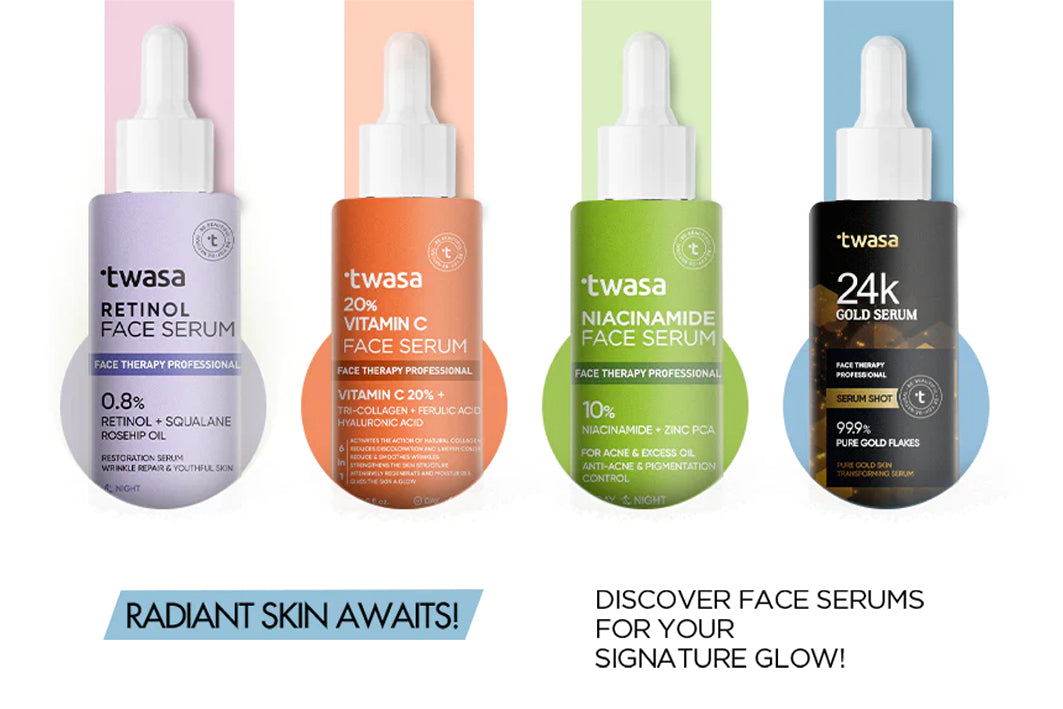 Unlock radiant skin with Twasa Infusing's top-rated face serums, including Vitamin C, Niacinamide, Retinol, and more. Explore our range for glowing, youthful skin. Perfect for all skin types. Shop now!