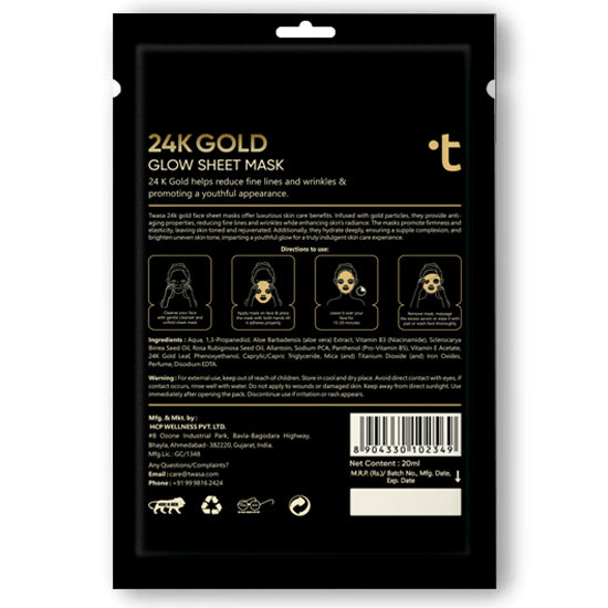 Revitalize Your Skin with 24K Gold Glow Sheet Mask