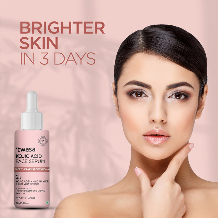 2% Kojic Acid Face Serum for Hyperpigmentation with Niacinamide, Brighten the Skin Tone
