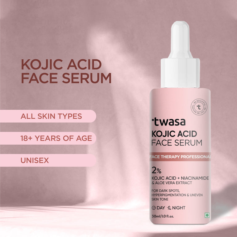 2% Kojic Acid Face Serum for Hyperpigmentation with Niacinamide, Brighten the Skin Tone