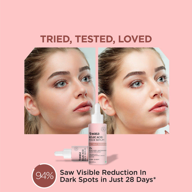 2% Kojic Acid Face Serum for Hyperpigmentation with Niacinamide, Brighten the Skin Tone