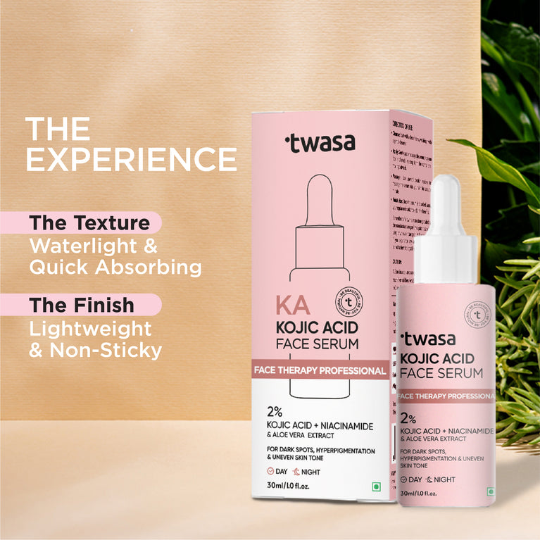 2% Kojic Acid Face Serum for Hyperpigmentation with Niacinamide, Brighten the Skin Tone