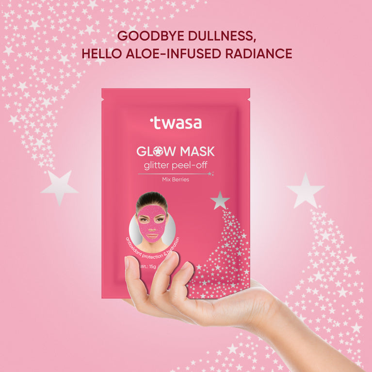 Glow Mask - Mix Berries Pink Glitter Peel Off