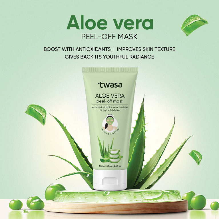 Aloe Vera Gel Peel Off Mask with fresh aloe vera for dull skin and uneven texture
