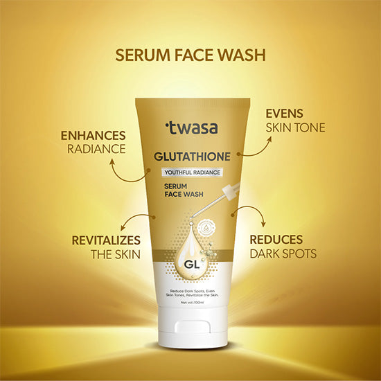 Twasa Glutathione Face Wash for skin whitening – Brightening face wash with glutathione and antioxidants