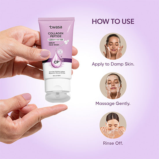 Twasa collagen foaming cleanser for deep cleansing and softness