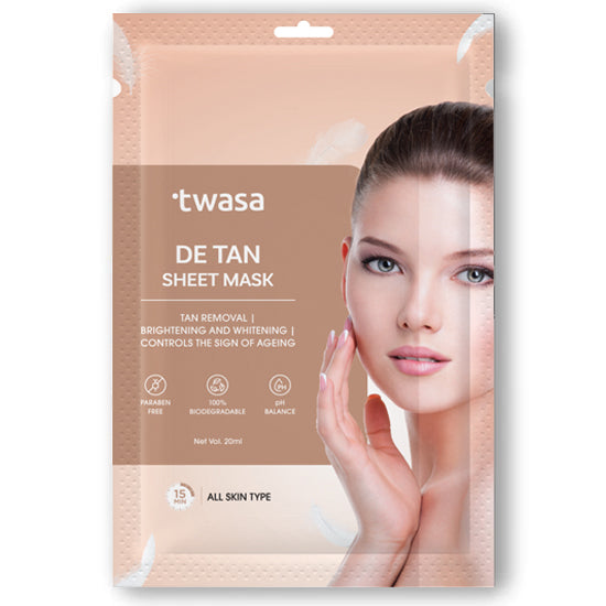 De Tan Sheet Mask for Glowing Skin