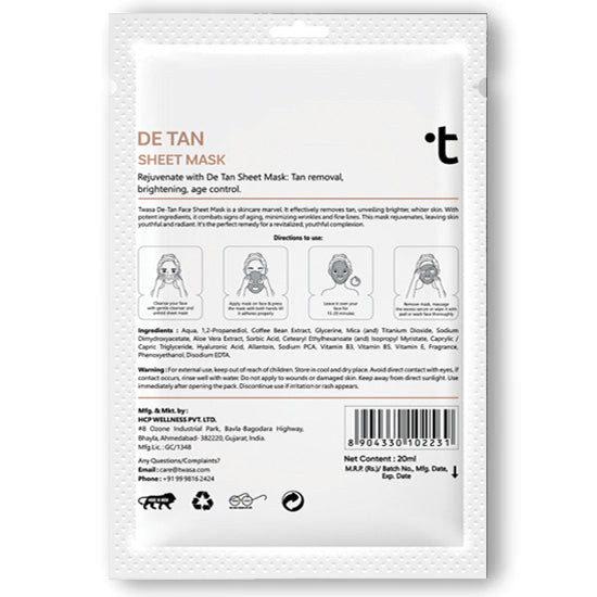 De Tan Facial Sheet Mask