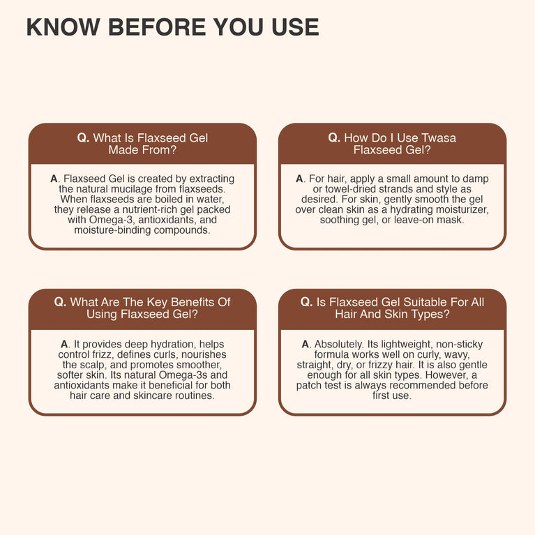 Flaxseed Gel for Frizzy Hair – Anti-Frizz Smoothing Gel for Soft Shiny Hair