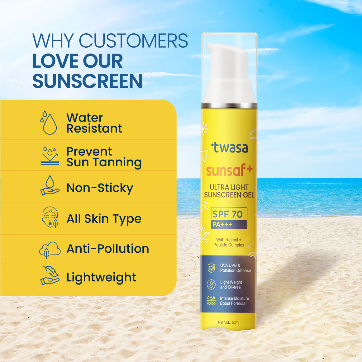 Experience our specially formulated sunscreen gel for oily skin, providing effective protection without clogging pores or causing greasiness.