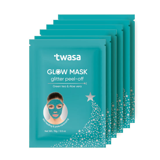 Glow Mask - Peel off Glitter Mask With Green Tea and Aloe Vera