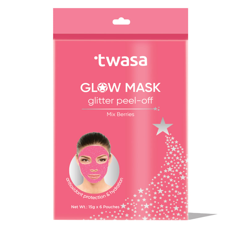 Glow Mask - Mix Berries Pink Glitter Peel Off