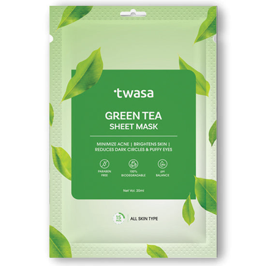 Green Tea Facial Sheet Mask: Refreshing Hydration for Glowing Skin