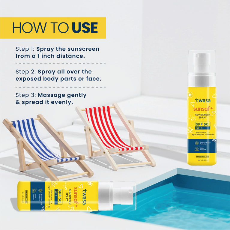 Learn how to properly apply our sunscreen spray for maximum protection and coverage.