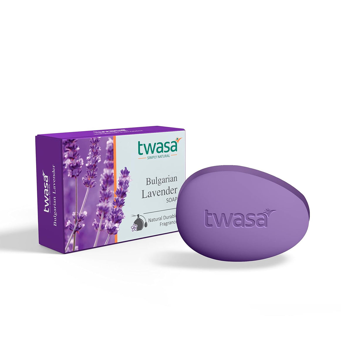 Gentle calming moisturizing lavender soap bar by Twasa for daily skin care