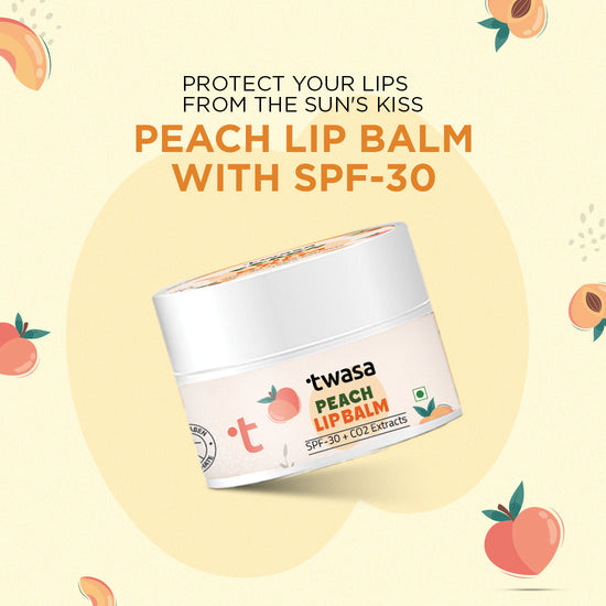 SPF-infused peach lip balm advantages