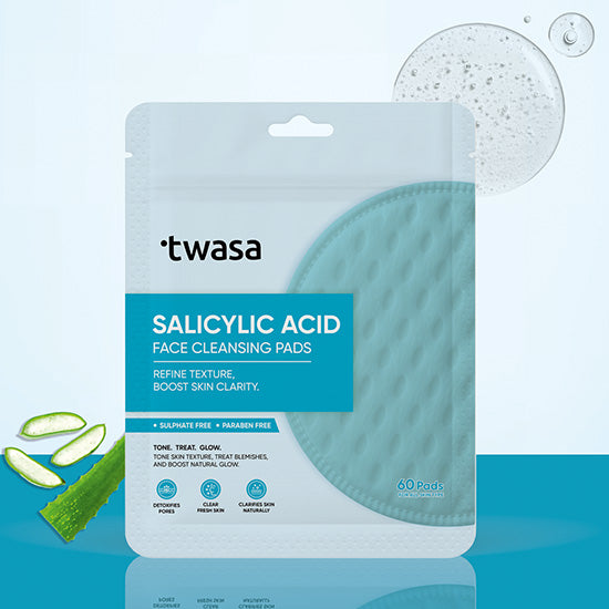 Twasa Salicylic Acid Cleansing Pads for Acne and Oil Control
