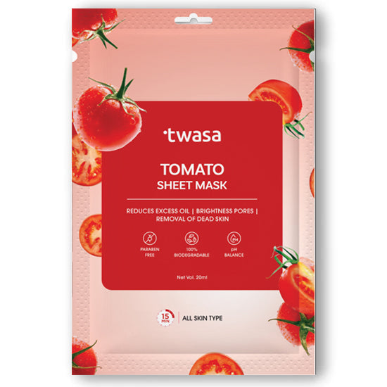 Tomato Face Sheet Mask: Rejuvenating Skincare, Glowing Complexion, Korean Formula, Hydration Boost