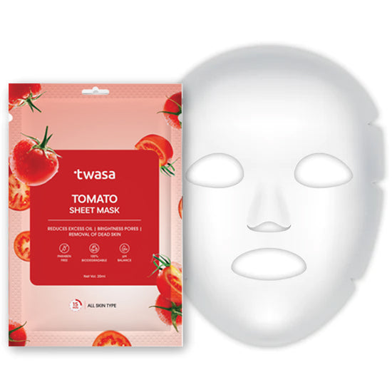 Tomato Face Sheet Mask: Rejuvenate Skin, Glowing Complexion, Korean Skincare, Hydrating Formula