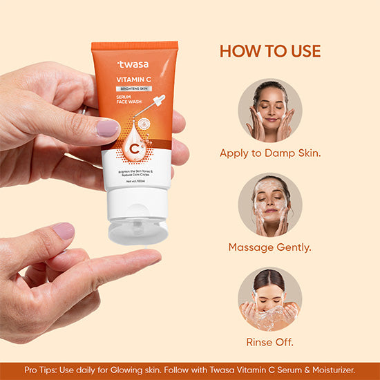Vitamin C Face Wash for Oily Skin – Twasa oil-balancing cleanser with vitamin C and citrus extracts