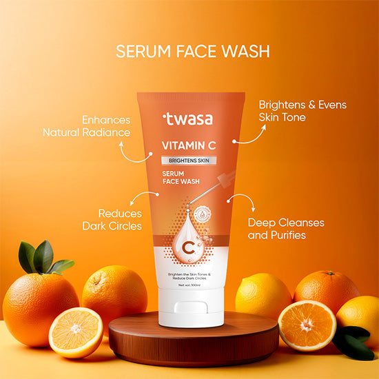 Best Vitamin C Face Wash by Twasa – Foaming cleanser for dull, tired, and pigmented skin