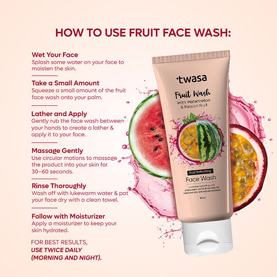 Twasa’s Watermelon Glow Face Wash for Bright & Smooth Skin