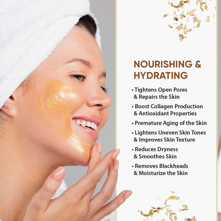 Twasa 24K Gold Peel Off Mask for men and women, 75g