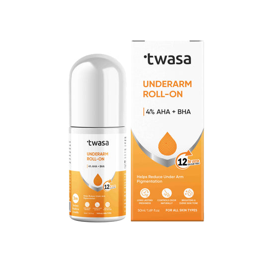 Twasa AHA BHA Underarm Roll On for dark underarms and pigmentation