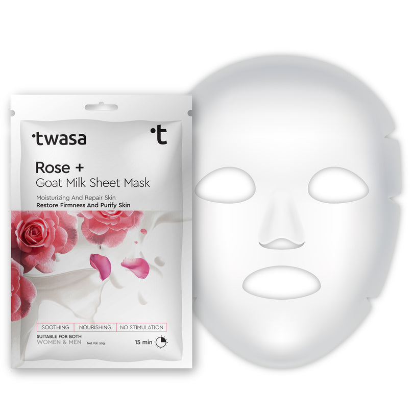 Buy Rose Facial Sheet Mask for Women and Men by Twasa Online