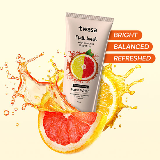 Twasa Lemon Face Wash for Dry Skin Hydration & Glow