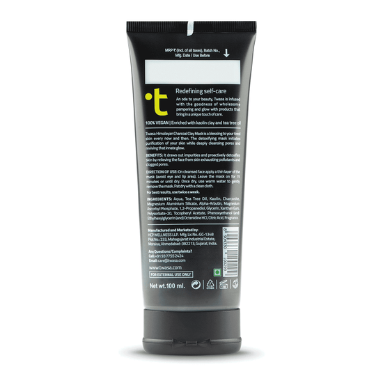 Natural Charcoal Clay Mask for Deep Cleansing