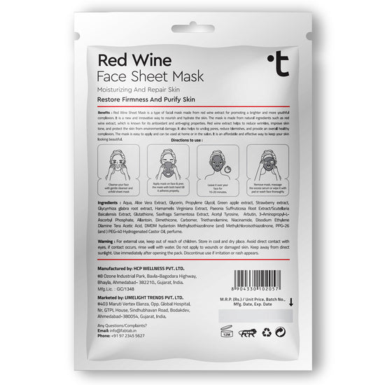 Red Wine Face Sheet Mask Online