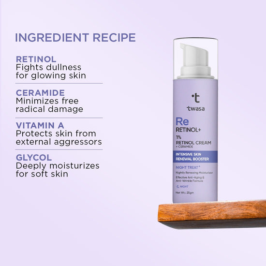 Twasa Retinol Cream Ingredients Recipe - Unlock Radiance with Our Premium Blend. Harness the power of retino A cream and the benefits of retinol for skin. Experience the nourishment of our retinol face cream and face moisturizer. Discover the excellence of the best retinol cream moisturizer with Twasa's carefully crafted and effective retinol cream recipe.