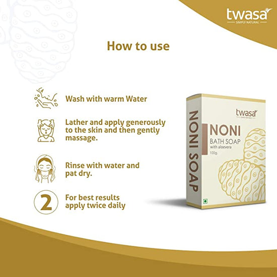 Twasa Noni With Aloevera Herbal Bath Soap how to use