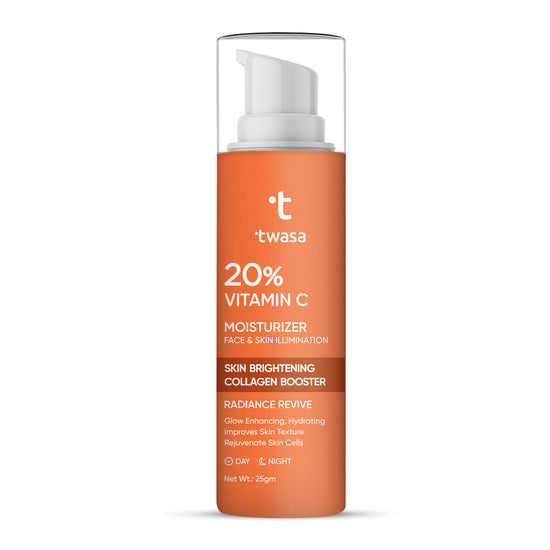 Twasa 25gm Vitamin C Face Cream - Powerful Blend of Vitamin A and C for Radiant Skin. Hydrate and Rejuvenate with our C Vitamin Face Cream. Unlock a Glowing Complexion with Twasa's Vitamin C Moisturizer and Serum. Elevate your Skincare Routine with Trusted Twasa Beauty.