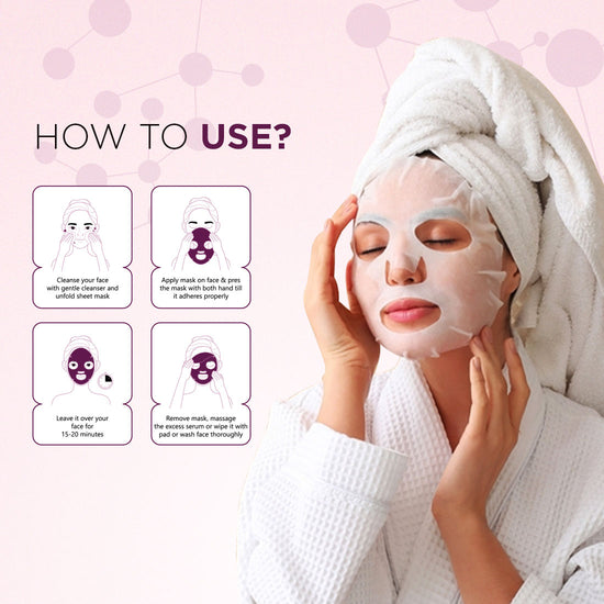 Whether you have oily, dry, or combination skin, our sheet mask caters to your unique needs. It is specially formulated to balance oil production in oily skin and deliver deep moisture to dry skin.