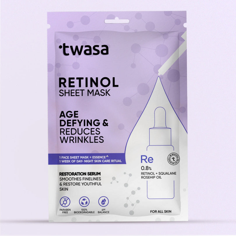 Anti-aging retinol sheet mask for radiant skin