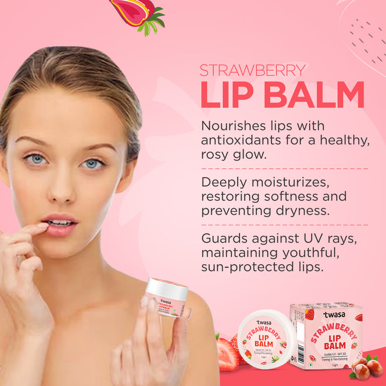 Strawberry Lip Balm for Dark and Pigmented Lips