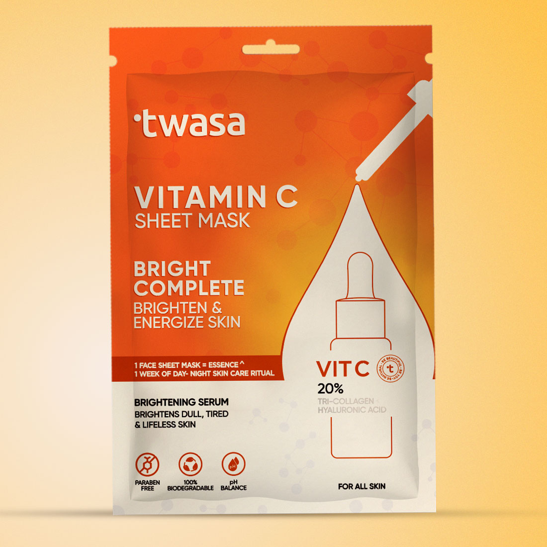 Vitamin C Sheet Mask for Glowing & Brightening Face at Best Price ...