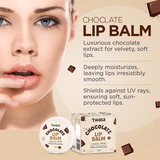 Chocolate Lip Balm with Shea Butter for Smoothness