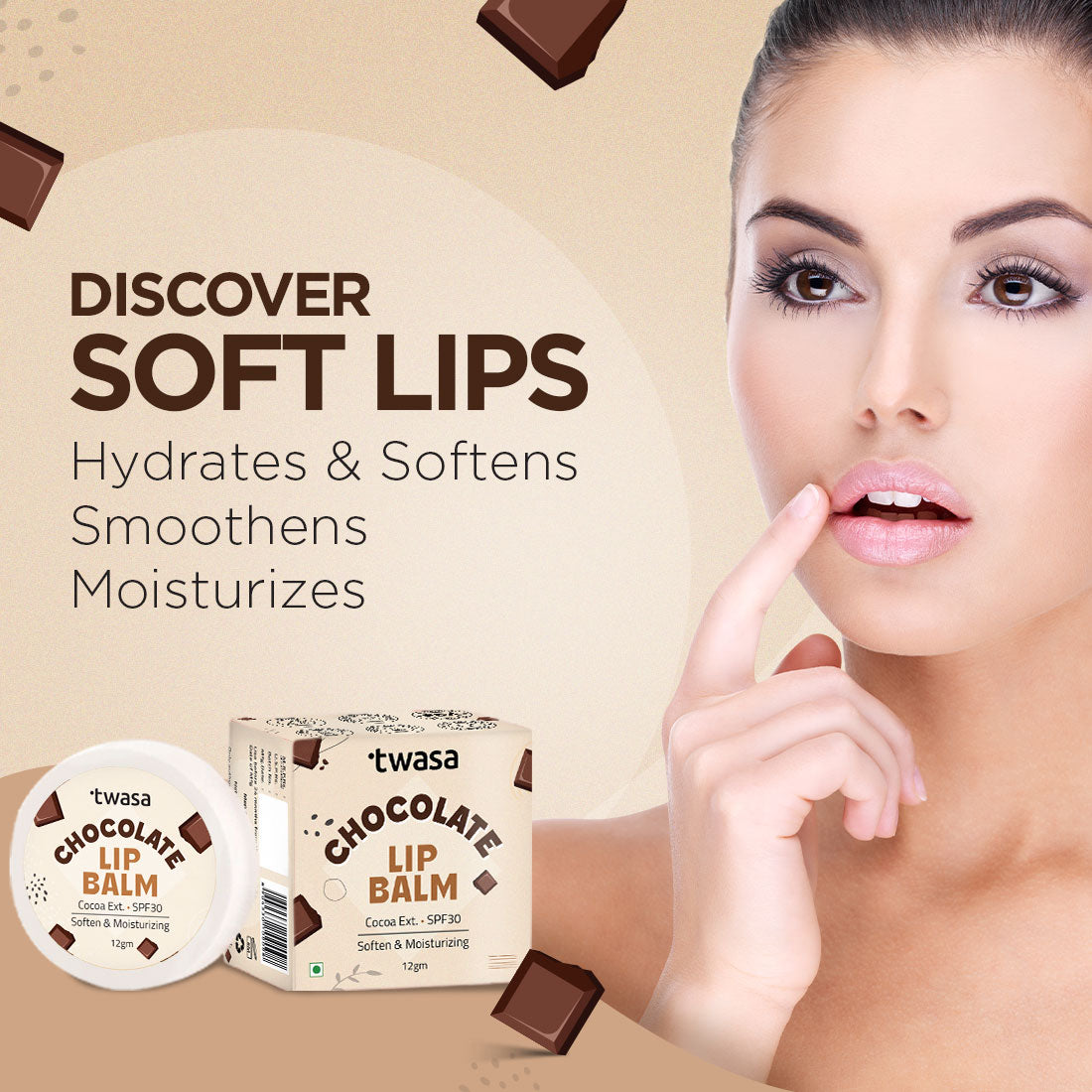 Chocolate Lip Balm for Plump Lips