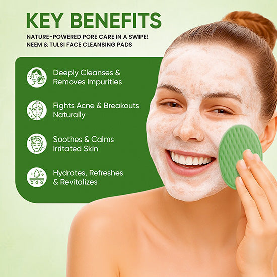 Best Cleansing Pads for Face with Neem and Tulsi by Twasa

