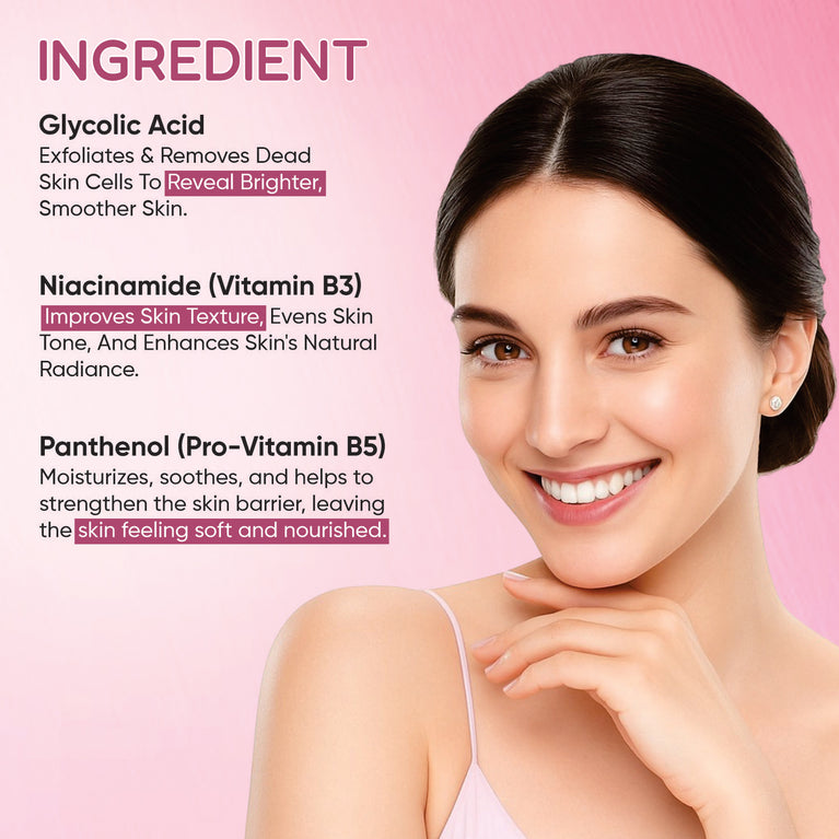 2% Glycolic Acid Face Wash for Dark Spots, Pigmentation and Smooth Skin
