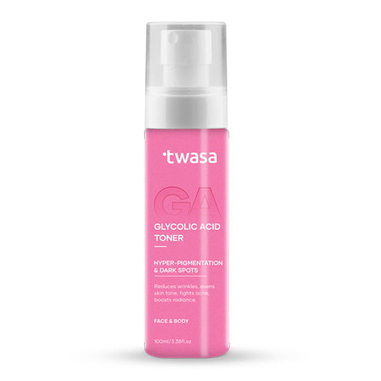 Twasa Best Glycolic Acid Toner for Hyperpigmentation and Dark Spots
