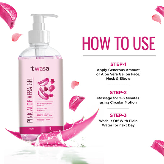 Pink aloe vera gel for acne treatment