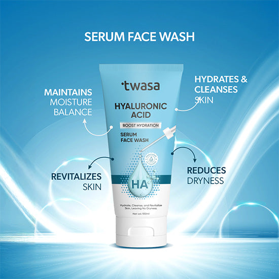 Best hyaluronic acid face wash by Twasa – Gentle daily cleanser for deep hydration and skin glow