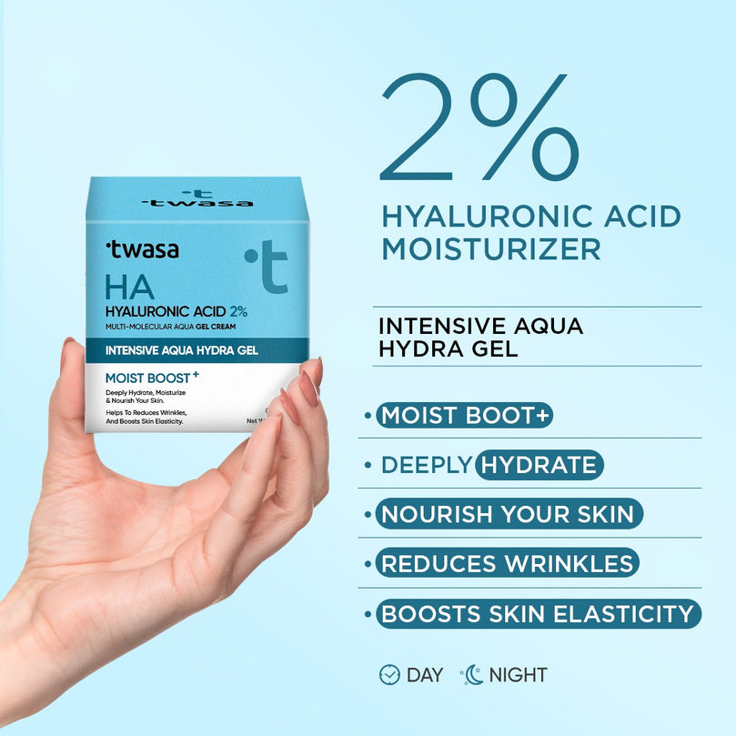 Award-Winning Hydration: Discover Twasa's best-selling Hyaluronic Acid-Face Moisturizer.