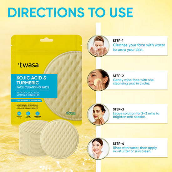 Organic Facial Cleansing Pads by Twasa for deep pore cleansing and radiance
