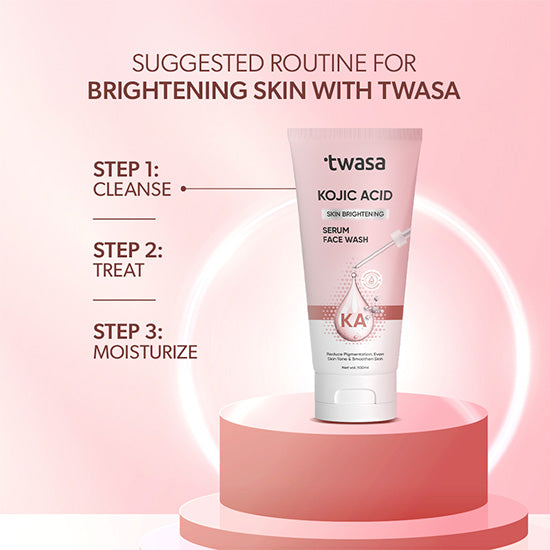 Twasa kojic acid cleanser with glutathione – Brightening and clarifying face wash formula