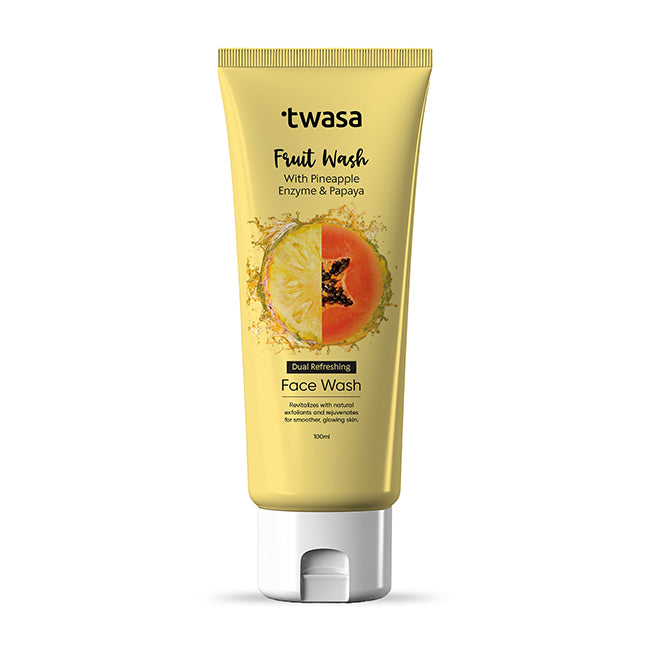 Twasa Papaya & Pineapple Face Wash - Natural Enzyme Exfoliation